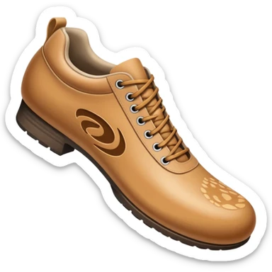 a full human leg with a sneakered foot pressing down on the ground. The shoe sole touches the floor, and directly beneath it a fresh shoe print is clearly visible. Rounded, glossy, smooth, soft shadows, white background.





 sticker