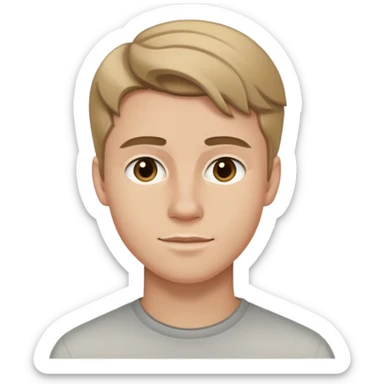 dark blonde hair white man 20 year old sticker