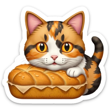Cat with Loaf of bread sticker
