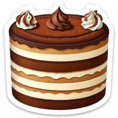 A slice of tiramisu cake sticker