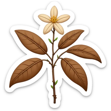 wilted indian jasmine without leaves in emoji format sticker