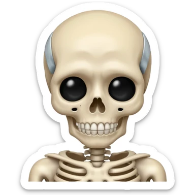 Squelette qui pleure sticker