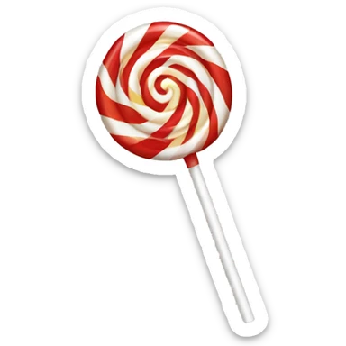 Red and white lollipop sticker