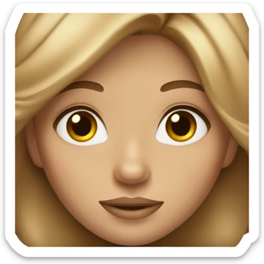 glamorous girl with light brown hair  sticker