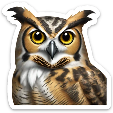 Great Horned Owl sticker