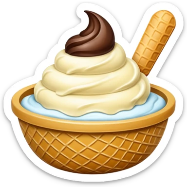 ice cream bowl sticker