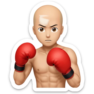 Saitama red hand punch with a boxing glove sticker