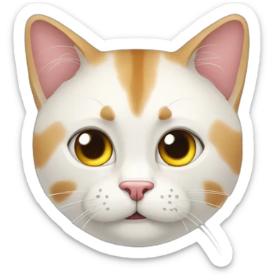 A-cat-saying-you-ugly sticker