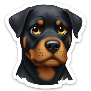 Wer Rottweiler with shampoo on his head sticker