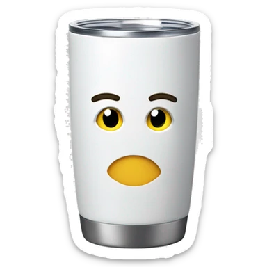 White Stanley tumbler sticker