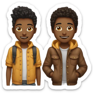 Cool Boy and girl bestfriend  sticker