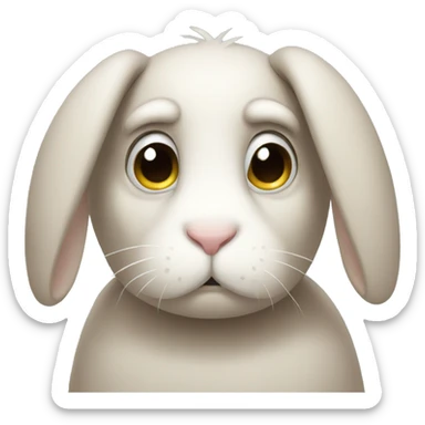 sad rabbit sticker
