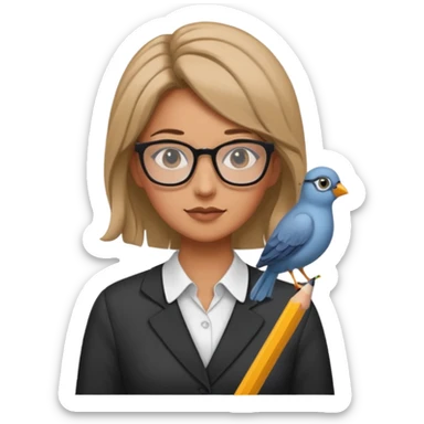 Secretary 
bird sticker