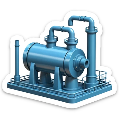 oil pumping station steel shiny sticker