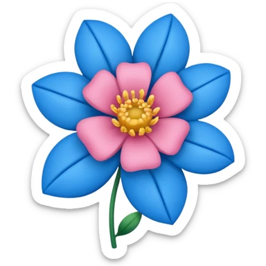 Faça uma Flor rosa azul   sticker