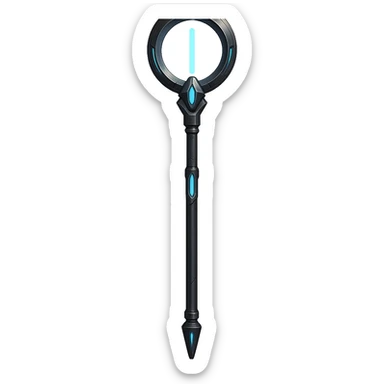 high-tech futuristic metallic glowing accents staff sticker