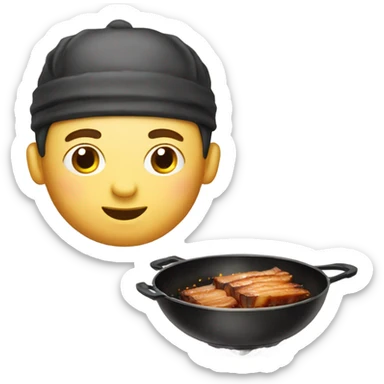 Sticky Chinese Pork Belly in wok sticker