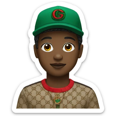 Boy with Gucci cap  sticker