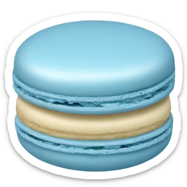 Realistic light blue macaroon sticker