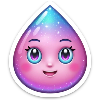 glitter pink game sticker