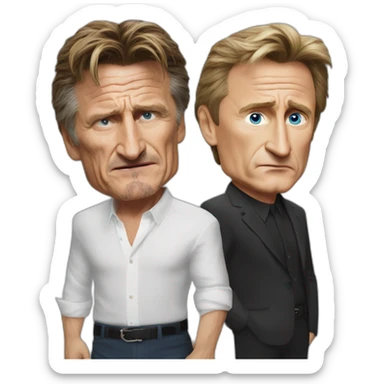 Sean penn fight with putin sticker