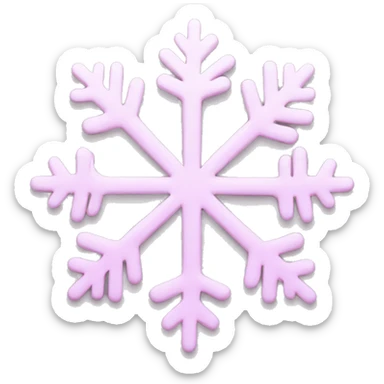 pastel pink snowflake  sticker