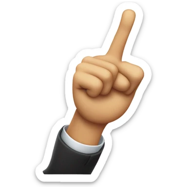 Make a emoji where a going is using a thumb to point backwards and side eyes to the left sticker