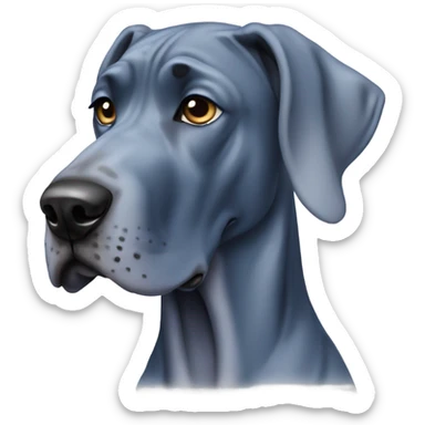 Blue Great Dane  sticker