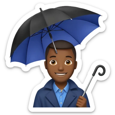 HOLDİNG UMBRELLA BLACK MAN sticker