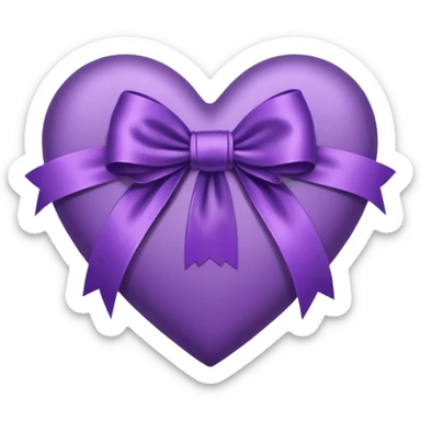 purple heart with a ribbon sticker