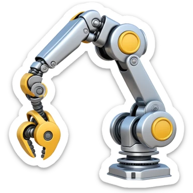 emoji about robot arm with AGV sticker