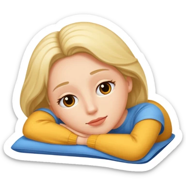 a person lying down sticker