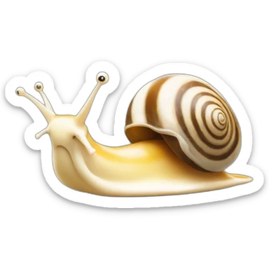 UN ESCARGOT recroquevillé dans sa coquille sticker