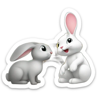 Rabbit and Eifel Tower sticker