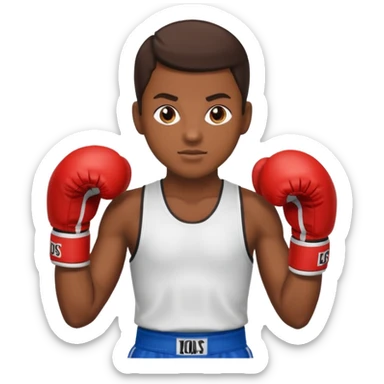 athlete in boxing gloves sticker
