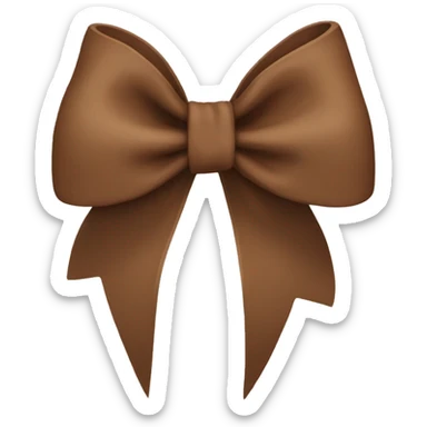 Brown bow sticker