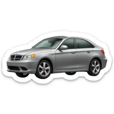 Car speeding fast with smoke in exhaust sticker