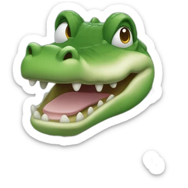 Alligator qui prend une photo sticker