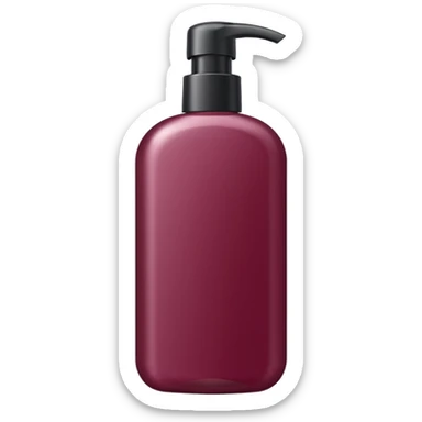 shampoo bottle in burgundy colour sticker