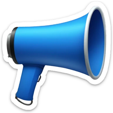 Flat blue megaphone sticker