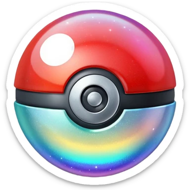 glitter pokebola sticker