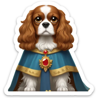 King charles dog being a boss sticker