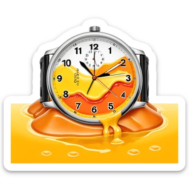 spam land surreal dali style melting watch landscape sticker