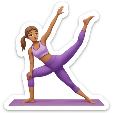 A women doing fot yoga against wall  sticker