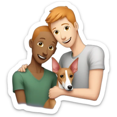 Podenco with two gay owners sticker