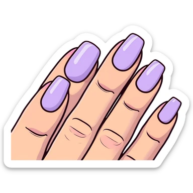 pastel lilac nails sticker