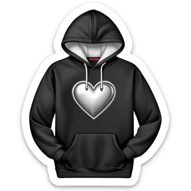 chrome heart hoodie black and white sticker