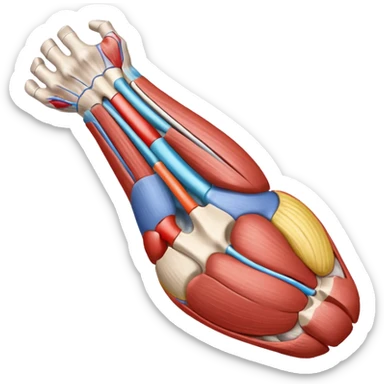 Elbow muscle anatomy sticker