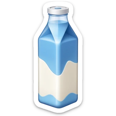 blue milk tetra pack  sticker