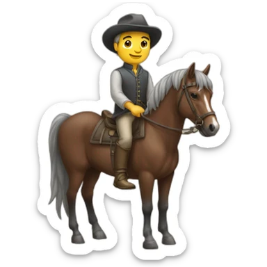 homme typé avec des chevaux sticker
